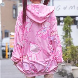 Gloomy bear hoodie pink jacket new